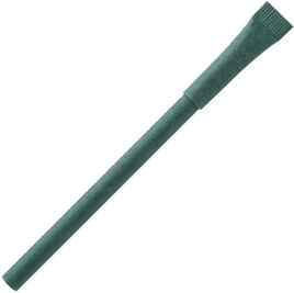 Ручка картонная KRAFT с колпачком, зелёная