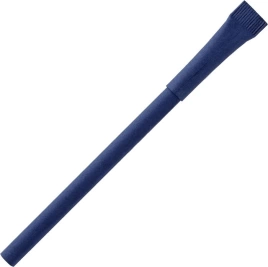 Ручка картонная KRAFT с колпачком, тёмно-синяя