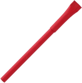 Ручка картонная KRAFT с колпачком, красная