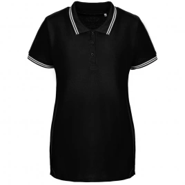 Рубашка поло женская Virma Stripes Lady, черная, размер XXL