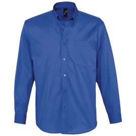 Рубашка мужская с длинным рукавом BEL AIR, ярко-синяя, размер 4XL
