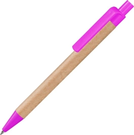 Ручка картонная VIVA NEW, неокрашенная с розовыми деталями