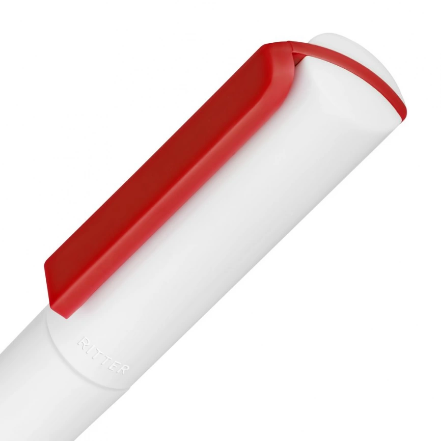 Ручка шариковая Split White Neon, белая с красным фото 5
