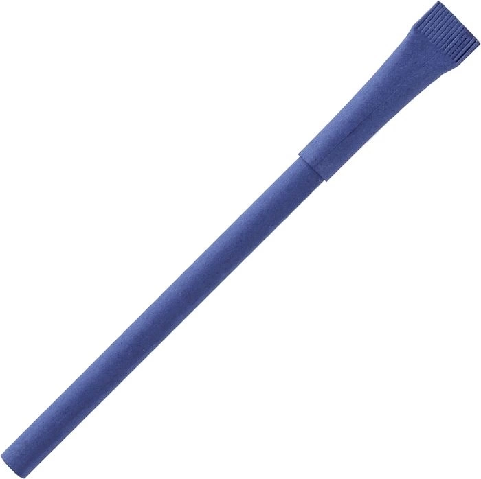 Ручка картонная KRAFT с колпачком, синяя фото 1