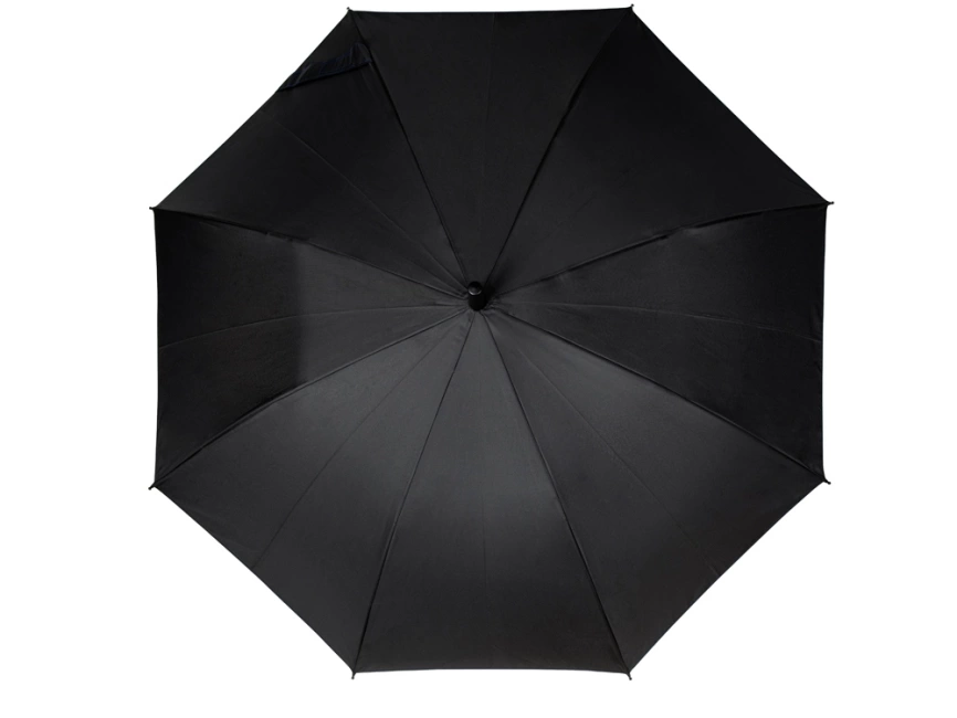 Зонт-трость Colorline с цветными спицами и куполом из переработанного пластика, черный/синий фото 6