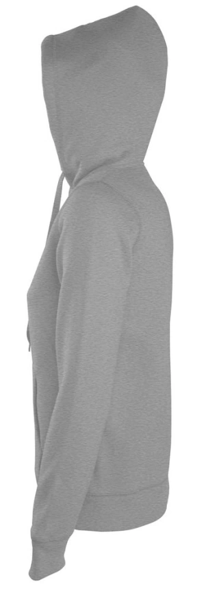 Толстовка женская на молнии с капюшоном Seven Women 290, серый меланж, размер L фото 2