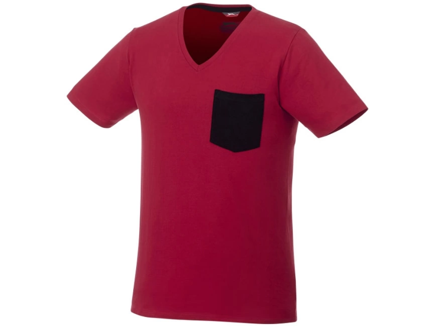Мужская футболка Gully с коротким рукавом и кармашком, темно-красный/темно-синий фото 1