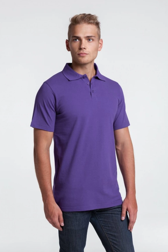 Рубашка поло мужская Virma light, фиолетовая, размер M фото 4