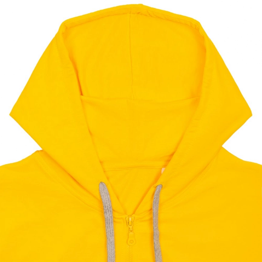 Толстовка на молнии с капюшоном Unit Siverga желтая, размер 4XL фото 4