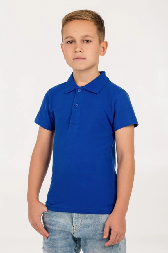 Рубашка поло детская Virma Kids, ярко-синяя, 8 лет фото 4