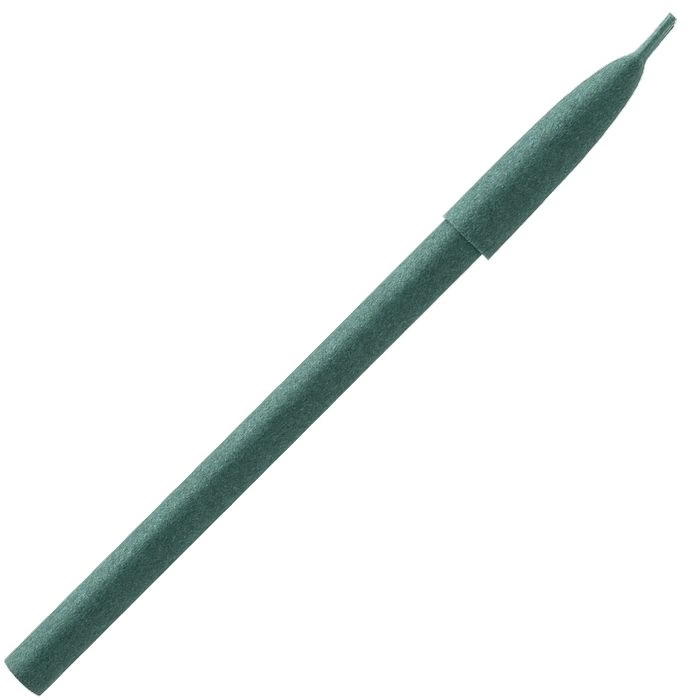 Ручка картонная KRAFT с колпачком, зелёная фото 2