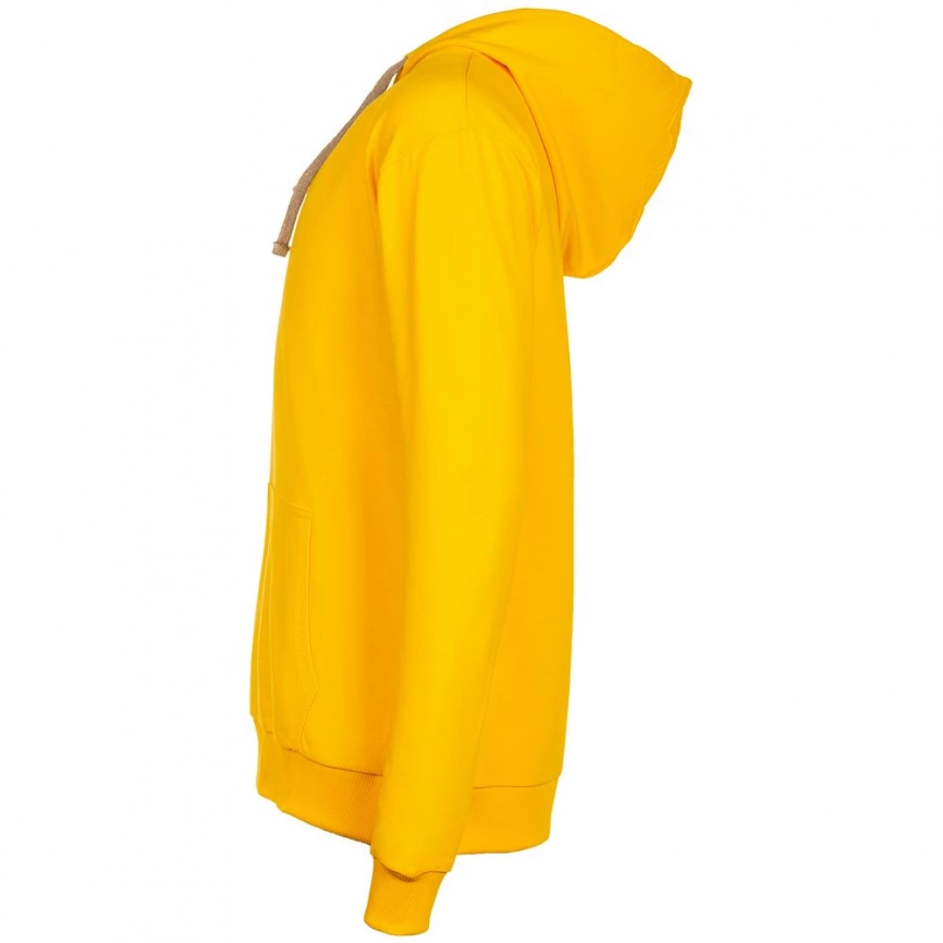Толстовка на молнии с капюшоном Unit Siverga желтая, размер 3XL фото 2