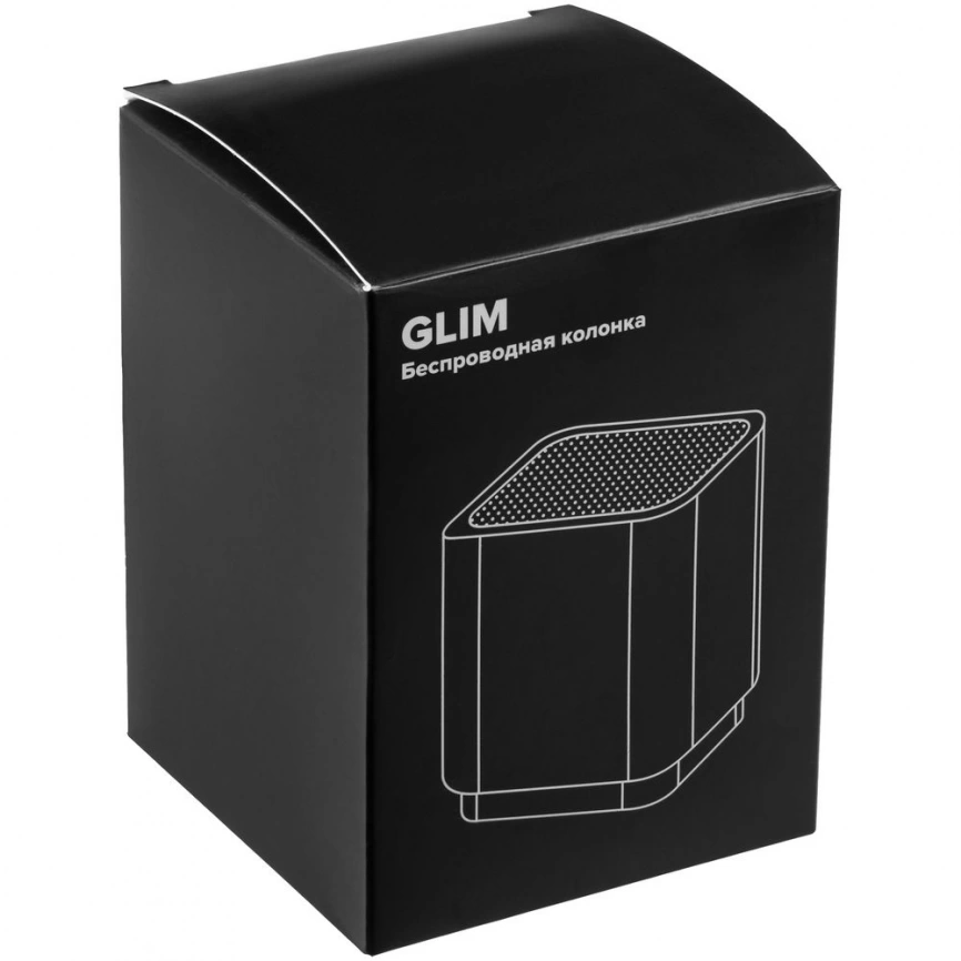 Беспроводная колонка с подсветкой логотипа Glim, черная фото 9