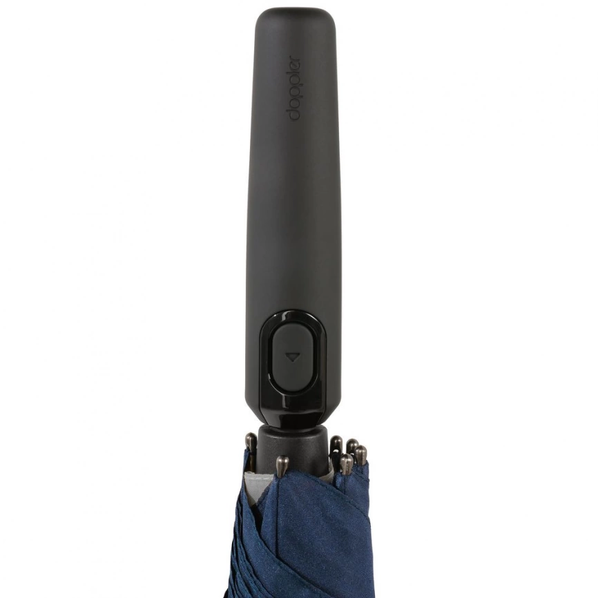 Зонт-трость Fiber Move AC, темно-синий с серым фото 5