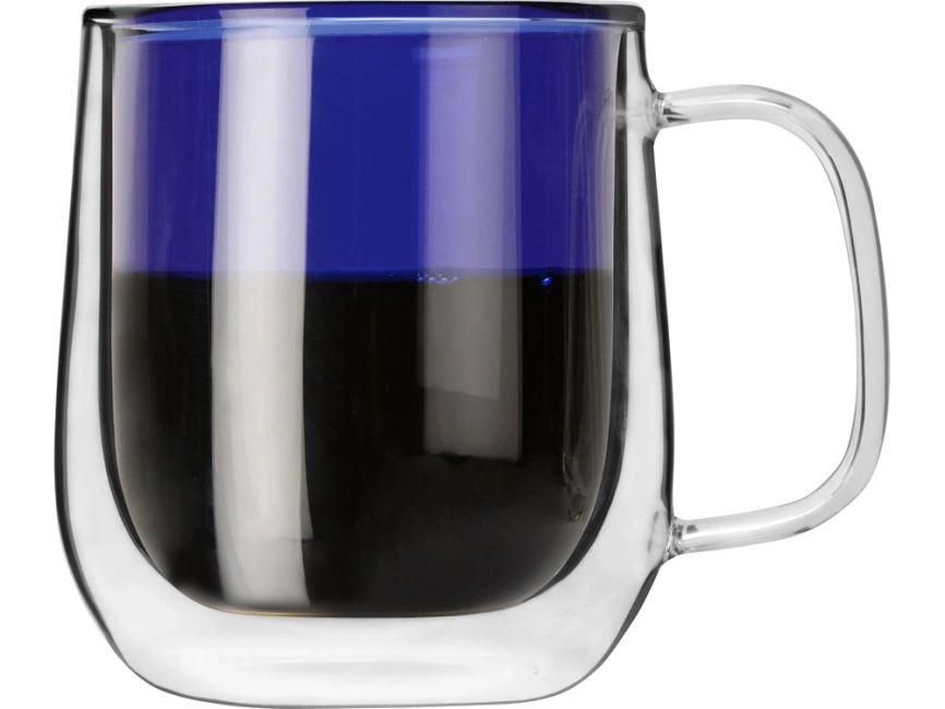 Цветная кружка Ubud с двойными стенками, синий фото 2