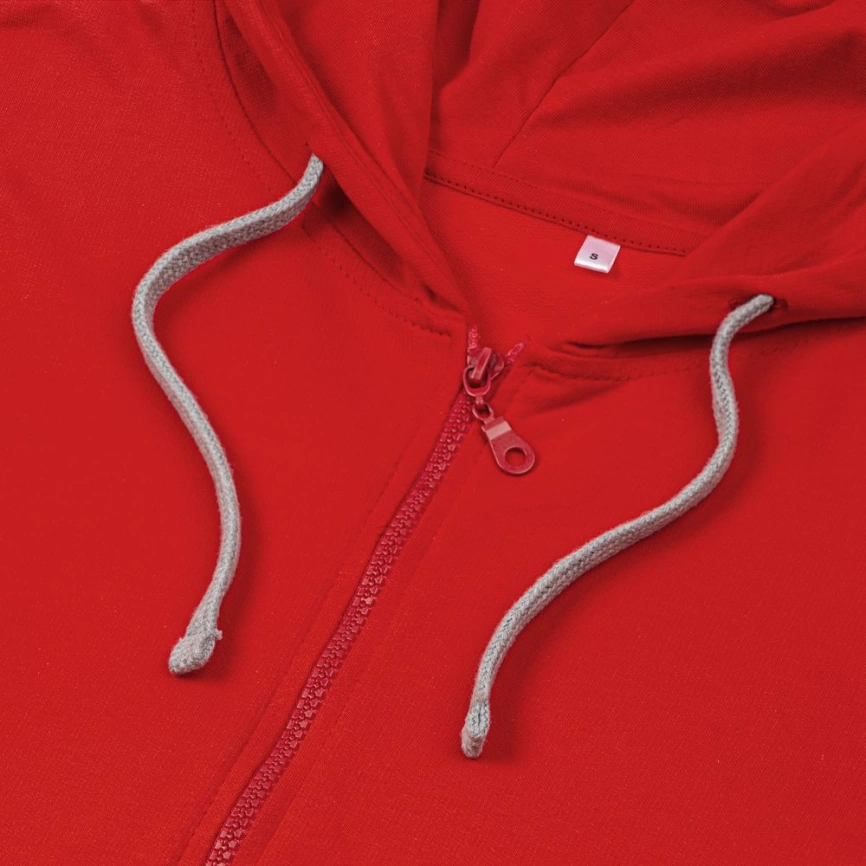 Толстовка на молнии с капюшоном Unit Siverga красная, размер XS фото 9