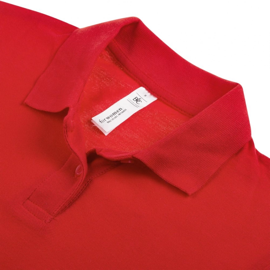 Рубашка поло женская ID.001 красная, размер XS фото 3