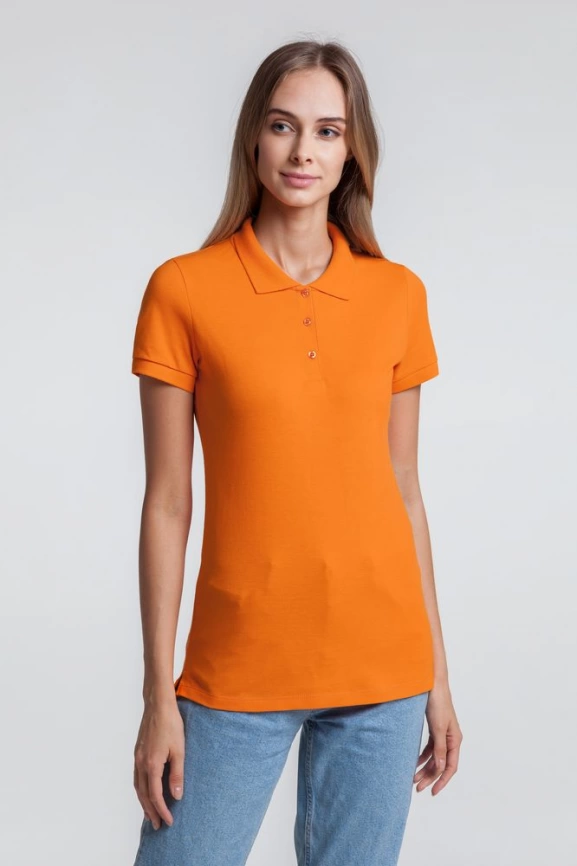 Рубашка поло женская Virma lady, оранжевая, размер M фото 5