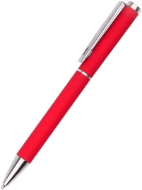 Ручка металлическая Titan софт-тач, красная