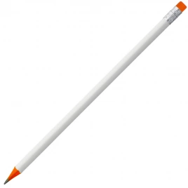 Карандаш треугольный COLORWOOD WHITE, белый с оранжевым
