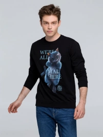 Свитшот We're All Mad Here, черный, размер L