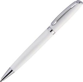 Ручка металличечкая VESTA, белая с серебристым