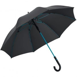 Зонт-трость с цветными спицами Color Style, бирюзовый