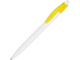 Ручка шариковая Какаду, белая с желтым