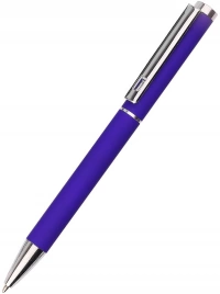 Ручка металлическая Titan софт-тач, синяя