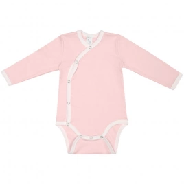 Боди детское Baby Prime, розовое с молочно-белым, размер 80 см