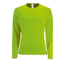 Футболка с длинным рукавом Sporty LSL Women зеленый неон, размер XXL