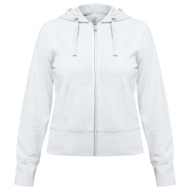 Толстовка женская Hooded Full Zip белая, размер XS