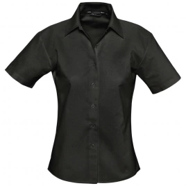 Рубашка женская с коротким рукавом Elite черная, размер 3XL