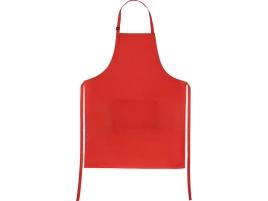 Хлопковый фартук  Brand Chef, с карманом, красный