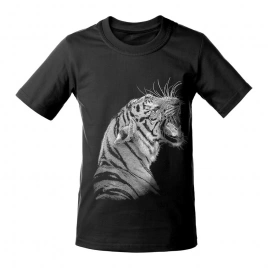 Футболка детская Like a Tiger, черная, размер 6 лет