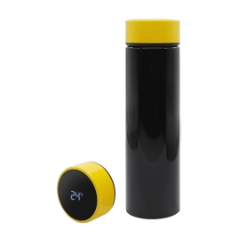 Термос Reactor duo black с датчиком температуры (черный с желтым)