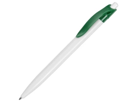 Ручка шариковая Какаду, белая с зеленым