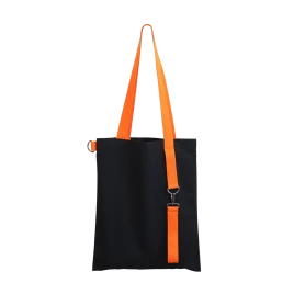 Шоппер Superbag black с ремувкой 4sb (чёрный с оранжевым)