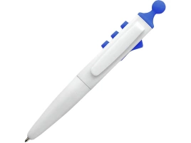 Ручка шариковая Clic Pen, белая с ярко-синим