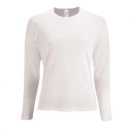 Футболка с длинным рукавом Sporty LSL Women белая, размер XS