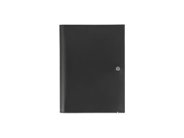 Обложка д/ежедневника, LINE D, черная гладкая телячья кожа, формат А5