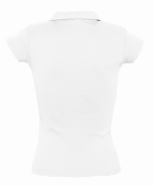 Рубашка поло женская без пуговиц PRETTY 220 белая, размер S 