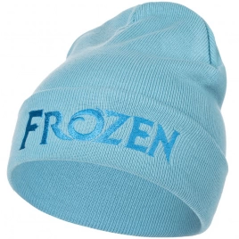 Шапка детская с вышивкой Frozen, голубая