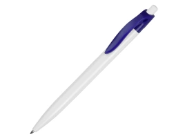 Ручка шариковая Какаду, белая с синим