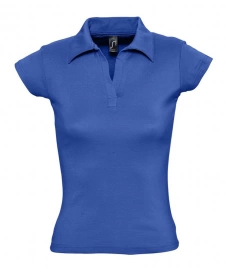 Рубашка поло женская без пуговиц PRETTY 220 ярко-синяя (royal), размер M