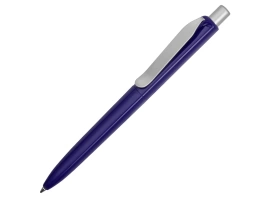 Ручка пластиковая шариковая Prodir DS8 PSP-55, синяя с серебристым
