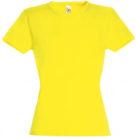Футболка женская Miss 150 желтая (лимонная), размер M