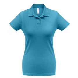 Рубашка поло женская ID.001 бирюзовая, размер XL