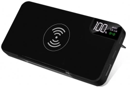 Внешний аккумулятор gPro QI с беспроводной зарядкой 10000 mAh - Черный AA