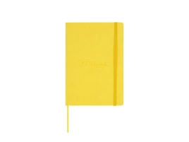 Блокнот Notebook, желтая искусcтвенная кожа с логотипом Dupont, формат А5, бумага: линованная